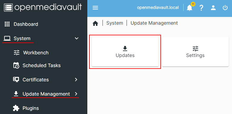 Configuration OpenMediaVault Configuration OpenMediaVault