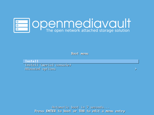 Installation d'OpenMediaVault Installation d'OpenMediaVault