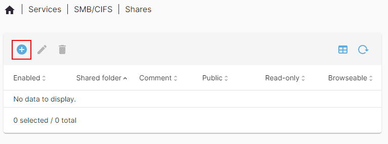 Création d'un dossier partagé dans OpenMediaVault Création d'un dossier partagé dans OpenMediaVault